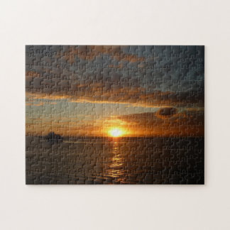 Sunset at Sea II Tropical Seascape Jigsaw Puzzle