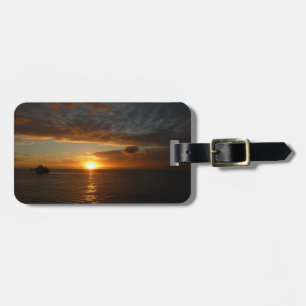 Sunset at Sea II Tropical Seascape Luggage Tag