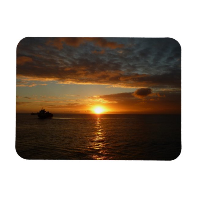 Sunset at Sea II Tropical Seascape Magnet (Horizontal)
