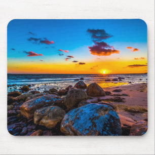 Sunset At Sea Mouse Pad