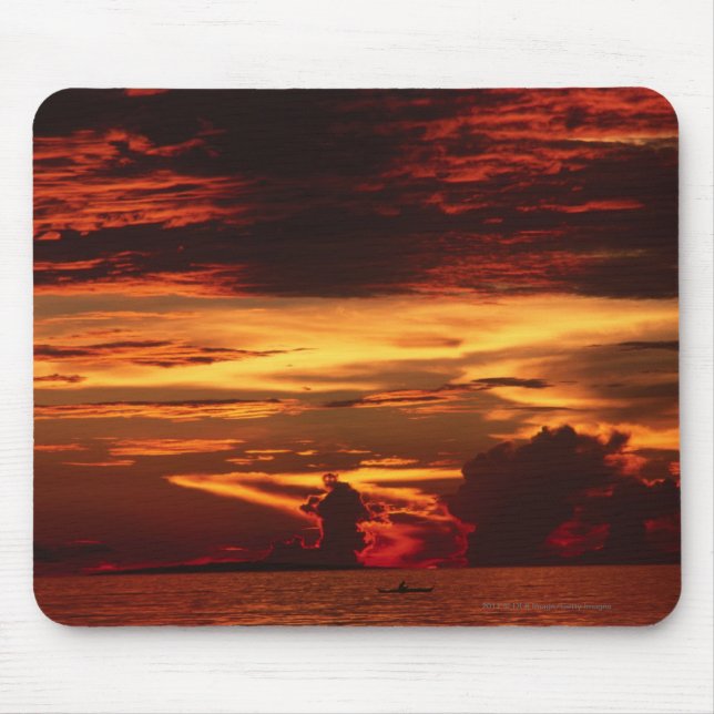 Sunset at sea mouse pad (Front)