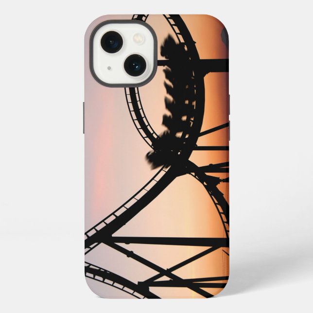 Sunset at Six Flags Magic Mountain iPhone Case (Back)