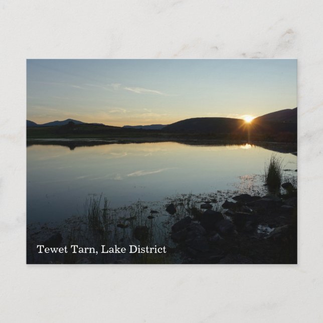 Sunset at Tewet Tarn Postcard (Front)