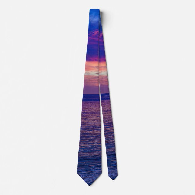 sunset at the beach 3 tie (Front)
