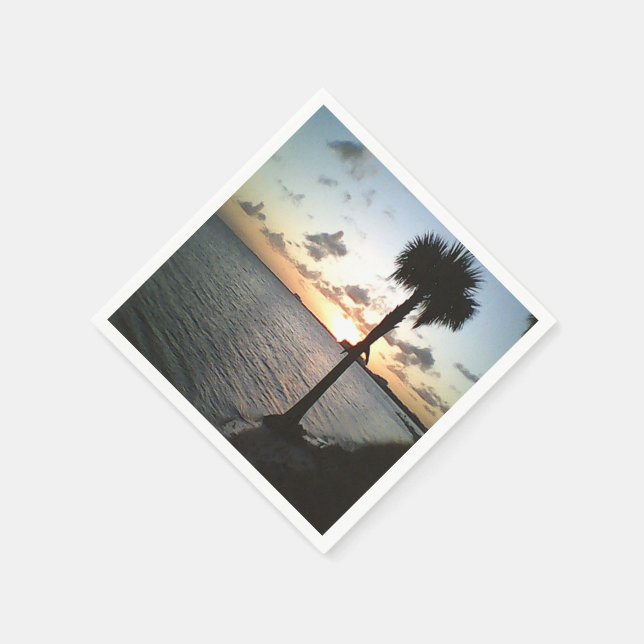 Sunset At The Beach Napkin (Corner)