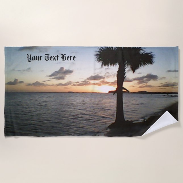 Sunset At The Beach Towel (Front)