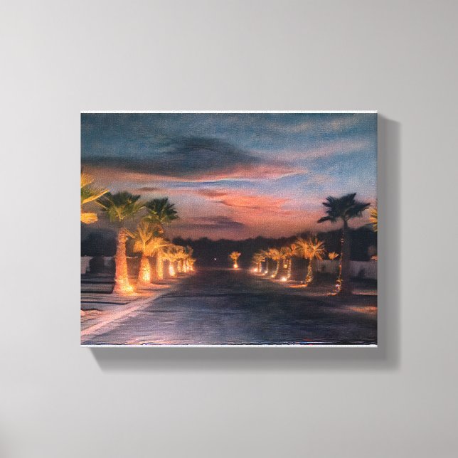 Sunset at the Desert Edge Canvas Print (Front)