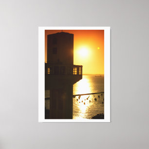 Sunset at the Lacerda Elevator in Salvador Canvas Print