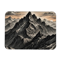 Sunset at the mountains artwork