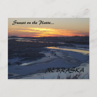 Sunset at the Platte Postcard