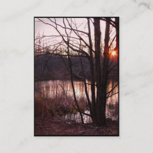 Sunset at the Pond ATC Business Card