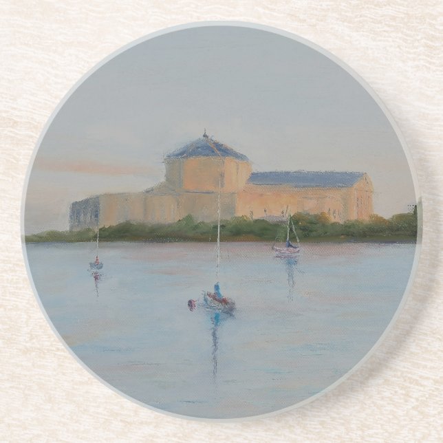 sunset at the shedd coaster (Front)