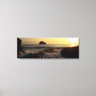 Sunset at Trebarwith Strand. Canvas Print