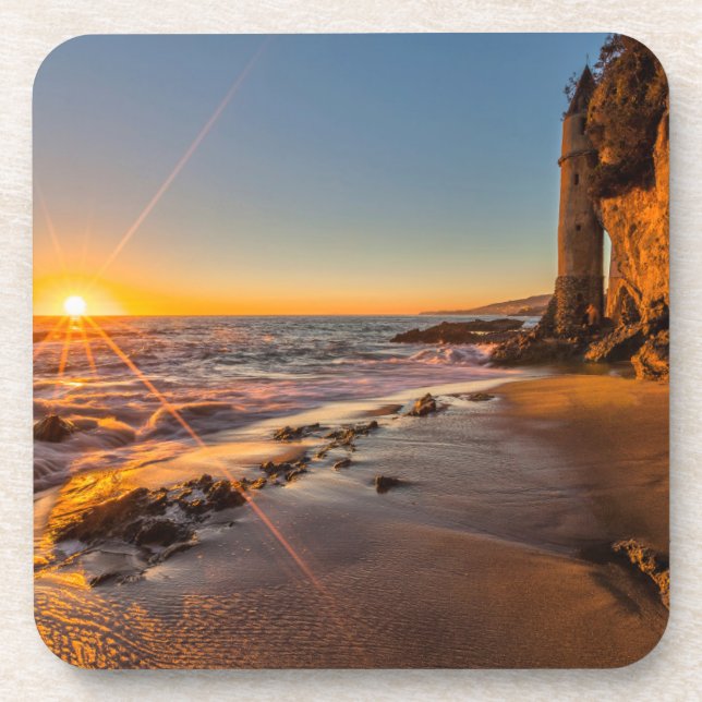 Sunset at Victoria Beach 2 Coaster (Front)