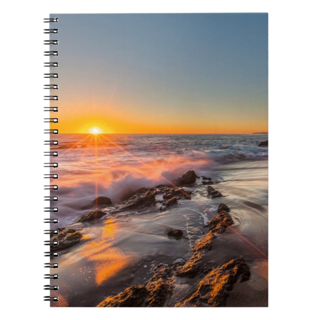 Sunset at Victoria Beach Spiral Notebook (Front)