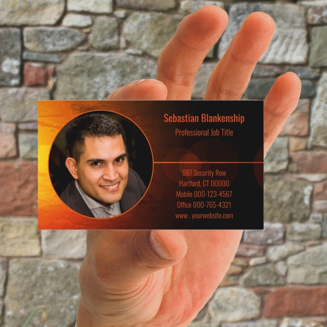 Sunset Background Professional Photo Template Business Card (Creator Uploaded)