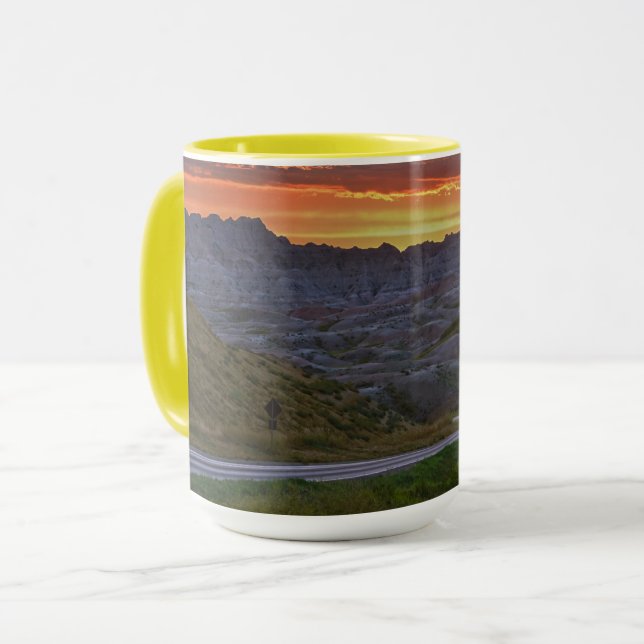 Sunset, Badlands National Park Mug (Front Left)
