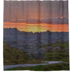 Sunset, Badlands National Park Shower Curtain