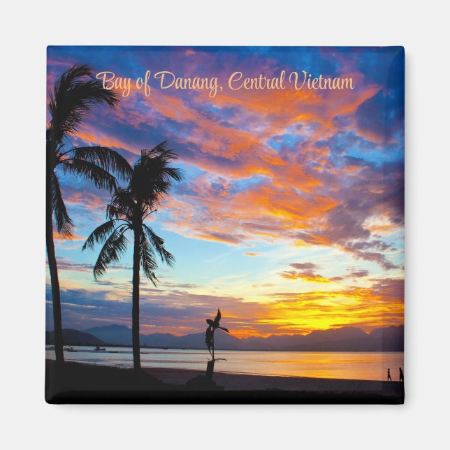 Sunset, Bay of Danang, Central Vietnam, Magnet (Front)
