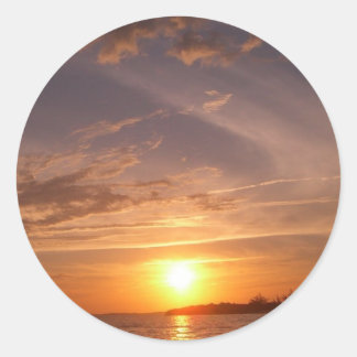 Sunset Bay VI Providenciales Turks and Caicos Classic Round Sticker