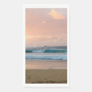 Sunset Beach and ocean Napkin