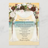 Sunset Beach Arbor Wedding Invitation