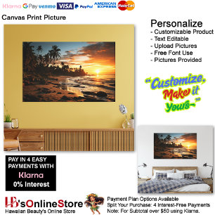  Sunset Beach Canvas Print Picture 1