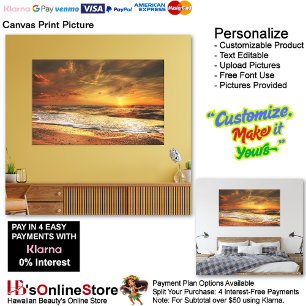Sunset Beach Canvas Print Picture 43