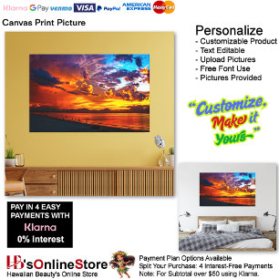 Sunset Beach Canvas Print Picture 5
