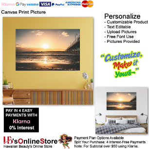 Sunset Beach Canvas Print Picture 52