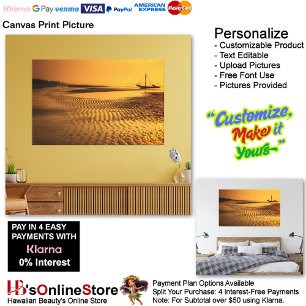 Sunset Beach Canvas Print Picture 6