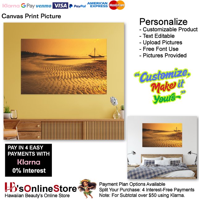 Sunset Beach Canvas Print Picture 6 (Sunset Beach Canvas Print Picture 6.)
