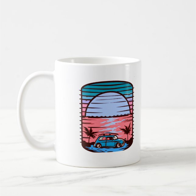Sunset Beach  Coffee Mug (Left)