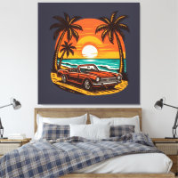 Sunset Beach Drive: Retro Summer Escape