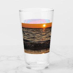 sunset beach glass
