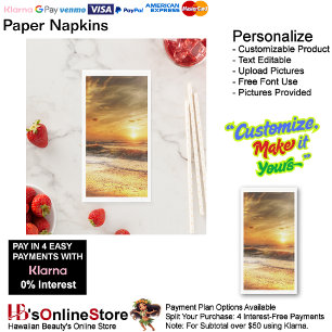 Sunset Beach Guest Towel Paper Napkins 18