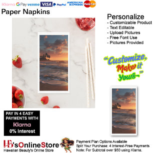 Sunset Beach Guest Towel Paper Napkins 3