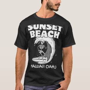 SUNSET BEACH HAWAII Surf Vintage Retro Surfing T-Shirt
