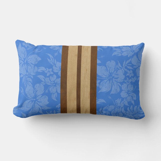 Sunset Beach Hawaiian Surfboard Lumbar Pillows (Front)