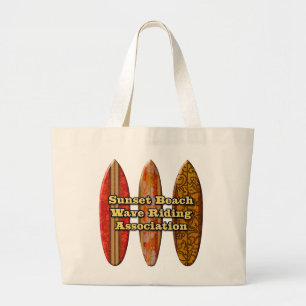 Sunset Beach Hawaiian Surfboards Wave Riders Totes