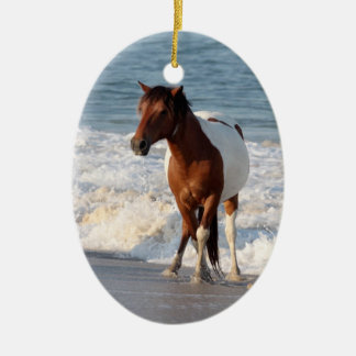 Sunset Beach Horse Ceramic Tree Decoration
