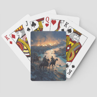 Sunset Beach Horse Ride Playing Cards