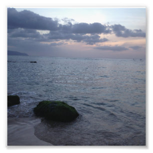 Sunset & Beach in Hawaii Photo Print