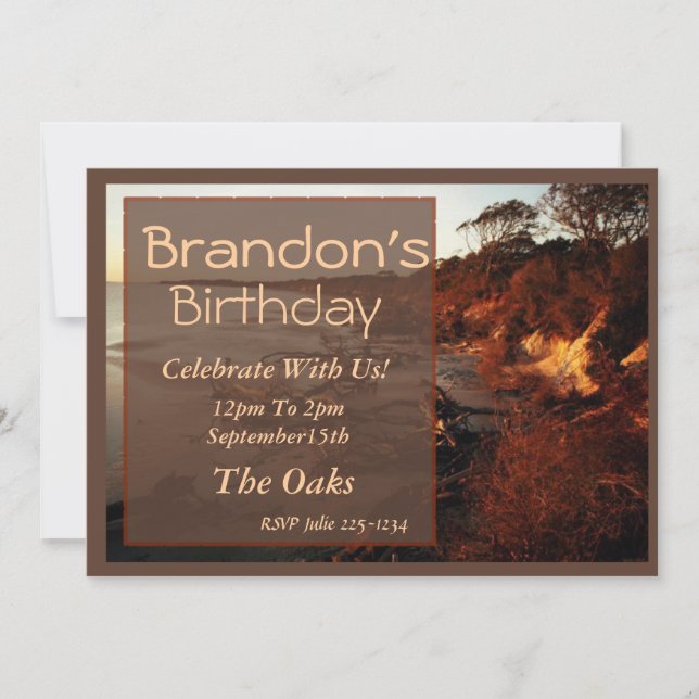 Sunset Beach Invitation (Front)