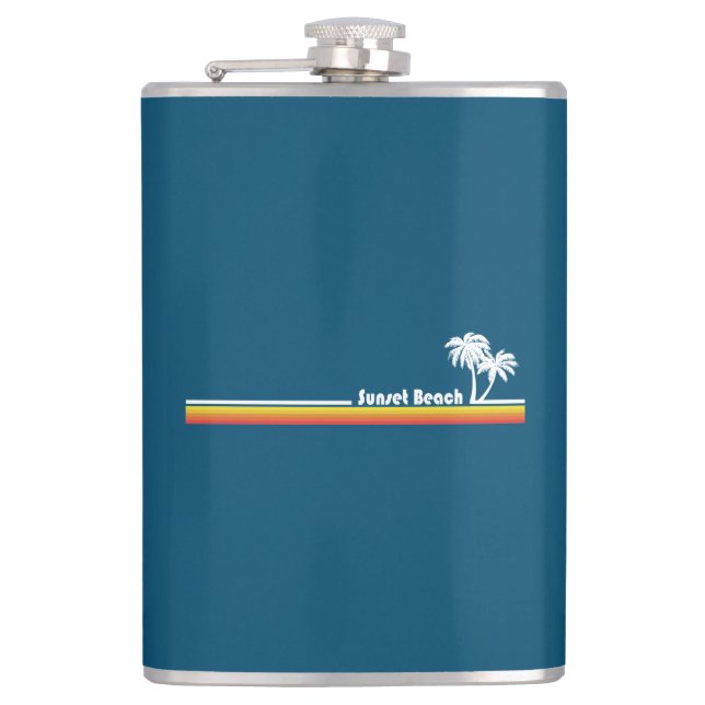 Sunset Beach North Carolina Hip Flask (Front)
