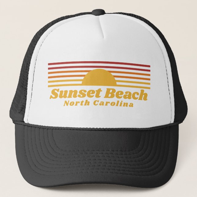 Sunset Beach North Carolina Trucker Hat (Front)