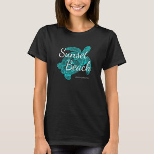 Sunset Beach North Carolina Vacation With A Turtle T-Shirt