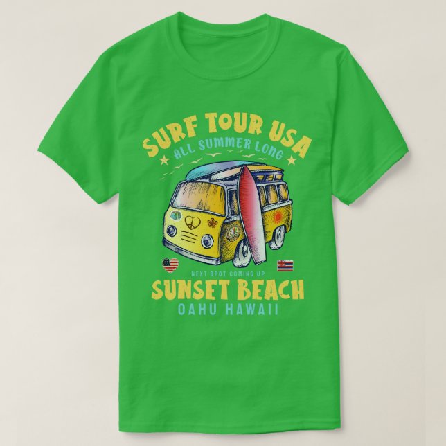 Sunset Beach Oahu Hawaii T-Shirt (Design Front)