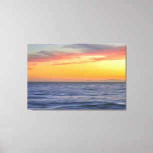 Sunset Beach Ocean Abstract Wall Art