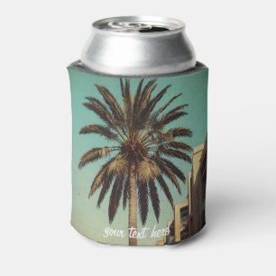 Sunset Beach Palm Tree Summer Vacation Custom      Can Cooler